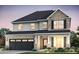 Two-story home featuring a brick and siding exterior with black shutters and a two-car garage at 4660 Rosarian Drive, Cumming, GA 30040