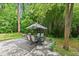Spacious backyard featuring a patio with dining set and lush greenery at 269 Terrydale Se Dr, Marietta, GA 30067