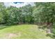 Expansive backyard with mature trees and a well-maintained lawn at 4023 Anvil Block Rd, Ellenwood, GA 30294