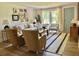 Bright living room featuring hardwood floors, stylish seating and a gallery wall at 4023 Anvil Block Rd, Ellenwood, GA 30294