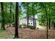 The backyard offers mature trees and natural surroundings, creating a serene environment at 1209 Colony Cir, Marietta, GA 30068