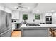 Stylish kitchen with stainless steel appliances, white cabinets, and center island with seating at 1209 Colony Cir, Marietta, GA 30068