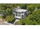Aerial view of a contemporary home surrounded by lush greenery, showcasing its architectural design at 81 Walthall Se St, Atlanta, GA 30316