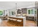 Modern kitchen boasts a large island with seating, stainless steel appliances, and plenty of cabinet space at 81 Walthall Se St, Atlanta, GA 30316
