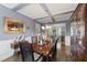 Elegant dining room with hardwood floors, coffered ceiling, and stylish furnishings for entertaining at 110 Ashbury Circle Cir, Dallas, GA 30157