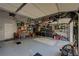 Well-organized two car garage with ample storage and painted floors at 110 Ashbury Circle Cir, Dallas, GA 30157