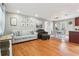 Spacious living room with hardwood floors connected to dining area at 456 Pretty View Se Ln, Smyrna, GA 30082