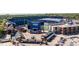 Aerial view of Georgia State Stadium showcasing its impressive size, architecture, and surrounding parking at 1336 Lakota Pl, Atlanta, GA 30315