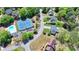 Aerial shot of home in neighborhood with community pool and tennis courts at 1807 N Chestnut Grove Dr, Marietta, GA 30066