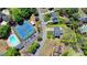 Aerial view of home with well-maintained lawn and mature trees on a cul-de-sac lot at 1807 N Chestnut Grove Dr, Marietta, GA 30066