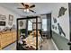 The bedroom features a four-poster bed, dinosaur wall art, and plenty of space for activities at 1807 N Chestnut Grove Dr, Marietta, GA 30066