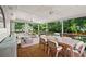 Screened porch with wood floors, ceiling fans, and outdoor dining at 261 Ormond Se St, Atlanta, GA 30315
