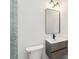 Modern bathroom with vanity and walk-in marble tiled shower at 3711 Mountain Cove Rd, Snellville, GA 30039