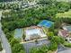 This aerial view showcases a community pool, tennis courts, and basketball court, all nestled in a verdant, Gathering-friendly neighborhood at 5420 Stevehaven Ln, Cumming, GA 30028