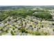 Aerial view capturing tree-lined neighborhood, displaying a mix of homes and green spaces at 5420 Stevehaven Ln, Cumming, GA 30028
