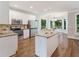 Modern kitchen with stainless steel appliances, white cabinets, and granite countertops at 6630 Club Valley Ct, Suwanee, GA 30024