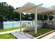 View of a community gazebo next to the tennis courts, equipped with a grill and seating at 1418 Mill Path Loop, Lawrenceville, GA 30045