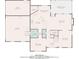 Detailed first-floor floor plan showcasing the layout of the kitchen, living room, garage, and screened porch at 1418 Mill Path Loop, Lawrenceville, GA 30045
