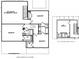 Second floor floorplan with four bedrooms, three bathrooms and a loft/ den at 1313 Pj East Rd, Covington, GA 30014