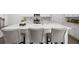 Bright kitchen features a large white island with barstool seating and modern appliances at 1313 Pj East Rd, Covington, GA 30014