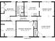 Here is a floor plan of the home showcasing the layout of the bedrooms, kitchen, and living spaces at 222 Bishop Ne Dr, Marietta, GA 30060