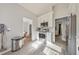Modern kitchen with stainless steel appliances, white cabinetry, and subway tile backsplash at 222 Bishop Ne Dr, Marietta, GA 30060