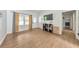 Bright living room with hardwood floors, large window and modern decor at 222 Bishop Ne Dr, Marietta, GA 30060