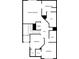A floor plan of the second story reveals three bedrooms, two baths, a laundry room, and a walk in closet at 2263 Nottley Dr # 2, Marietta, GA 30066