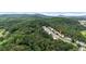 Aerial view of community surrounded by lush greenery and mountain backdrop at 88 Timber Ridge Dr, Cartersville, GA 30121