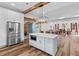 Open kitchen design with a kitchen island, stainless steel appliances, and an open floor plan at 639 Hall Station Rd, Kingston, GA 30145