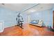 Finished basement including gym setup, and comfortable seating area at 3123 Westbrook Trce, Lawrenceville, GA 30044
