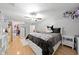 Bedroom with hardwood floors and walk in closet at 3123 Westbrook Trce, Lawrenceville, GA 30044