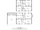 Floor plan of the house showcasing the layout with dimensions and total square footage at 3123 Westbrook Trce, Lawrenceville, GA 30044