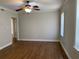 Bedroom with hardwood floors, neutral paint, ceiling fan and abundant natural light at 2367 Cascade Rd # B7, Atlanta, GA 30311