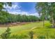 Scenic view of a lush green golf course with mature trees and blue skies at 3314 Eagle Watch Dr, Woodstock, GA 30189