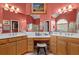 Bathroom featuring and vanities and sinks with a make up counter at 9634 Coastal Pointe Dr, Villa Rica, GA 30180