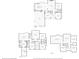 Floor plans for the first floor, second floor and the basement layout of this two story home at 2452 Stone Manor Ne Dr, Buford, GA 30519