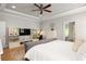 Bright bedroom showcasing hardwood floors, a bed, and a desk at 127 Oak Ln, Decatur, GA 30030