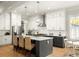 Spacious kitchen with an island, white cabinetry, and stainless steel appliances at 127 Oak Ln, Decatur, GA 30030