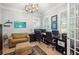 Bright office with wood floors, plantation shutters, and modern fixtures for a productive workspace at 127 Oak Ln, Decatur, GA 30030