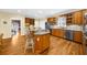 Modern kitchen with stainless steel appliances, granite counters and breakfast bar at 340 Helens Manor Dr, Lawrenceville, GA 30045