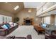 Inviting living room with vaulted ceiling, skylight and comfortable seating arrangement at 340 Helens Manor Dr, Lawrenceville, GA 30045
