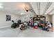 Interior of the garage showing epoxy floors and storage shelves at 1232 Lucile Sw Ave, Atlanta, GA 30310