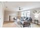 Bright living room features stylish furniture, ceiling fan, and natural light at 2561 Adair Ridge Ct, Decatur, GA 30034