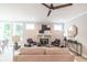 Elegant living room with cozy fireplace, neutral tones, and an abundance of natural light at 2561 Adair Ridge Ct, Decatur, GA 30034
