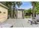 Back deck with seating area and backyard views at 1263 Blueberry Trl, Decatur, GA 30033