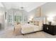 Bright main bedroom with vaulted ceilings, sitting area, and a large window providing plenty of natural light at 5007 Highland Oaks Se Ct, Smyrna, GA 30126