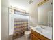 Bathroom with shower-tub combo and single vanity at 1511 Rocky Knoll Ln, Dacula, GA 30019