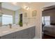 The primary bathroom features a double sink vanity, and a serene ambiance at 1472 Lynchburg Pl, Marietta, GA 30062