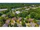 Aerial shot of a residential area with mature trees interspersed with commercial properties and a dense tree line in the distance at 1701 Clay Brooke Se Ct, Smyrna, GA 30082